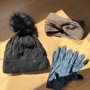 Women’s Hat Gloves Headwrap Set